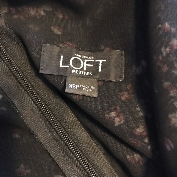 Loft PETITE Black Rose Pink Floral Romper Jumpsuit - Picture 7 of 8